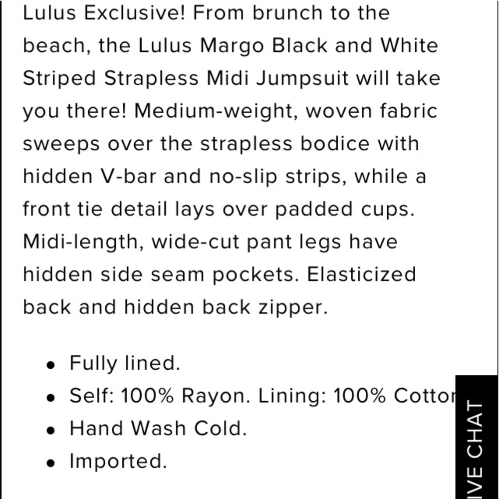 Lulu’s Margo Black and White Striped Midi Jumpsuit - Picture 6 of 7